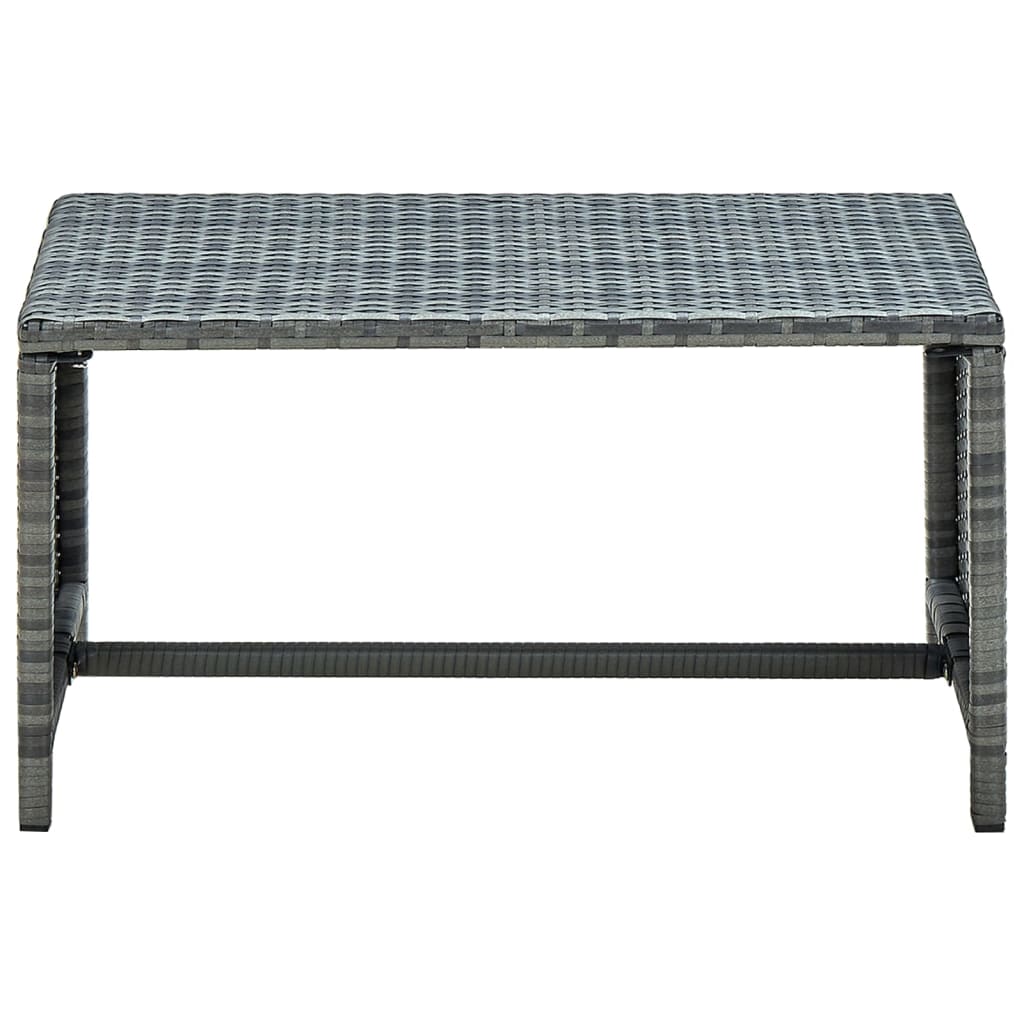 vidaXL Table basse Anthracite 70x40x38 cm Résine tressée