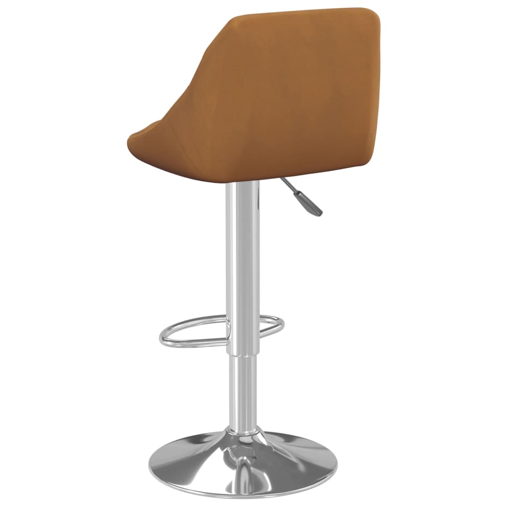 vidaXL Tabouret de bar Marron Velours