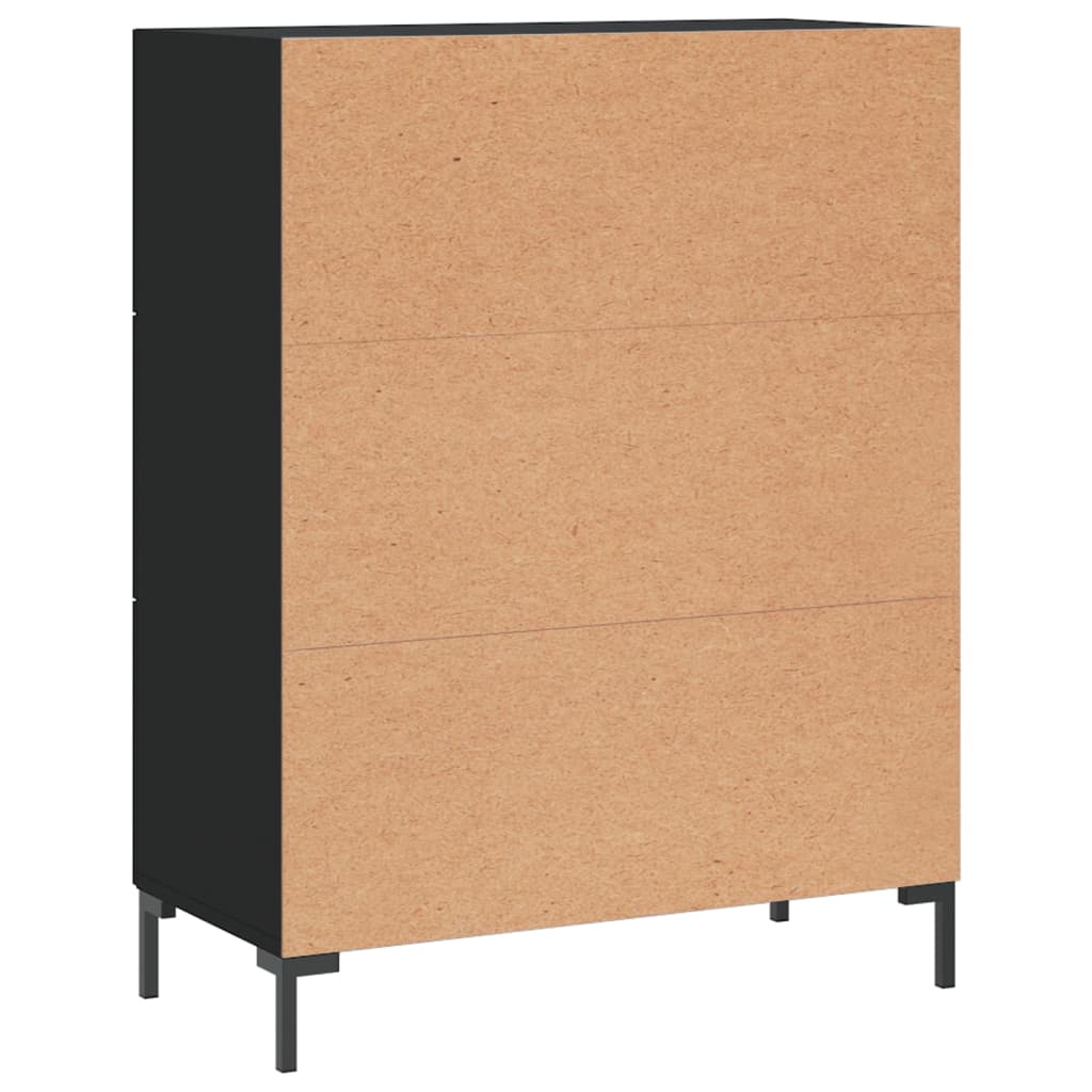 vidaXL Buffet noir 69,5x34x90 cm bois d'ingénierie