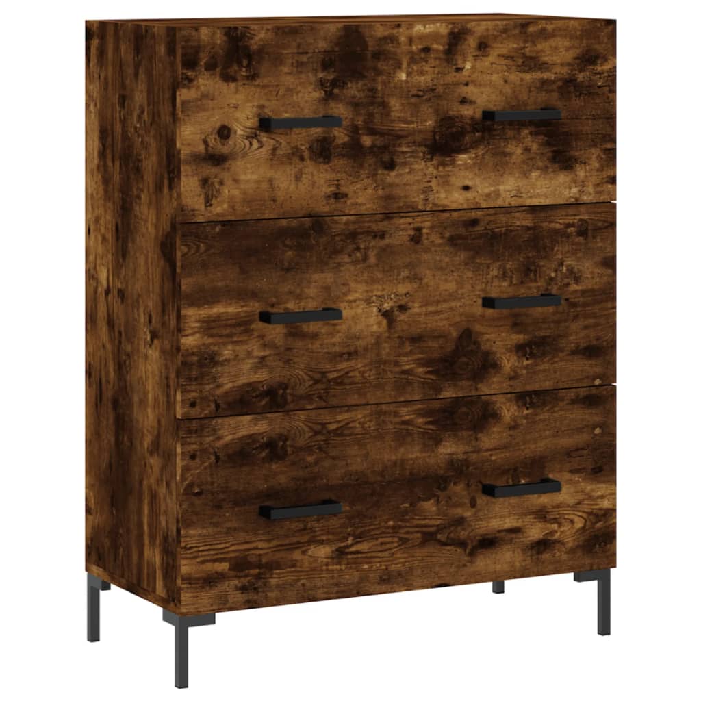 vidaXL Buffet chêne fumé 69,5x34x90 cm bois d'ingénierie