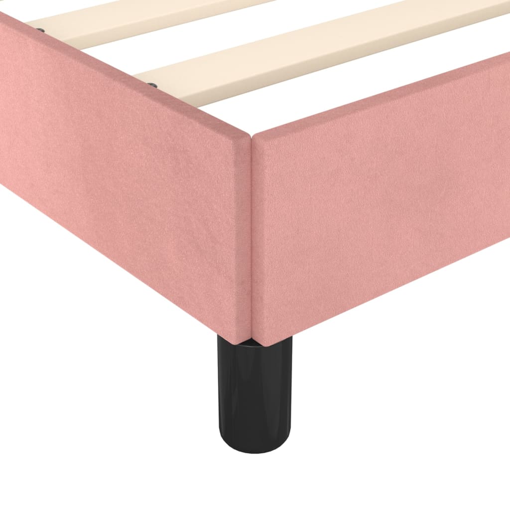 vidaXL Cadre de lit sans matelas rose 90x200 cm velours