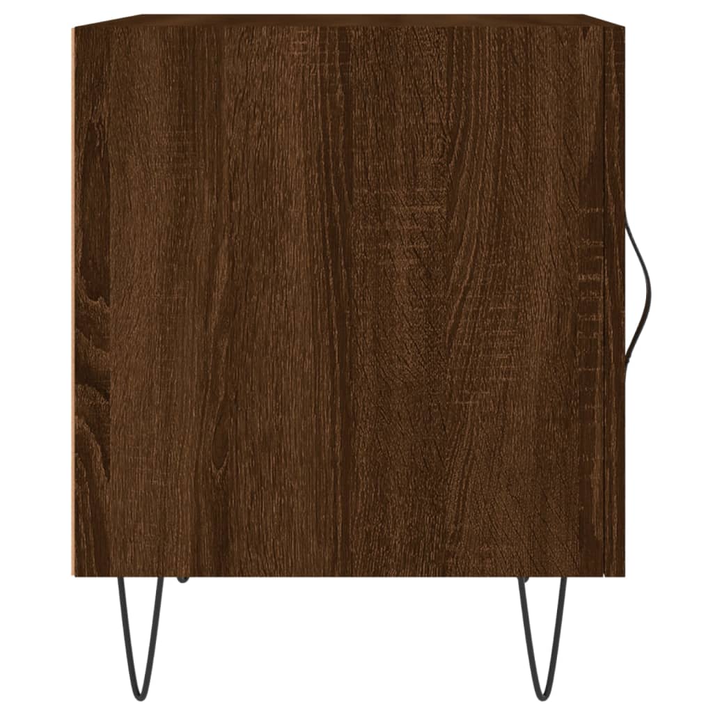 vidaXL Table de chevet chêne marron 40x40x50 cm bois d’ingénierie