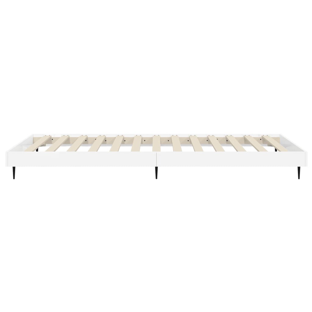 vidaXL Cadre de lit sans matelas blanc brillant 100x200 cm