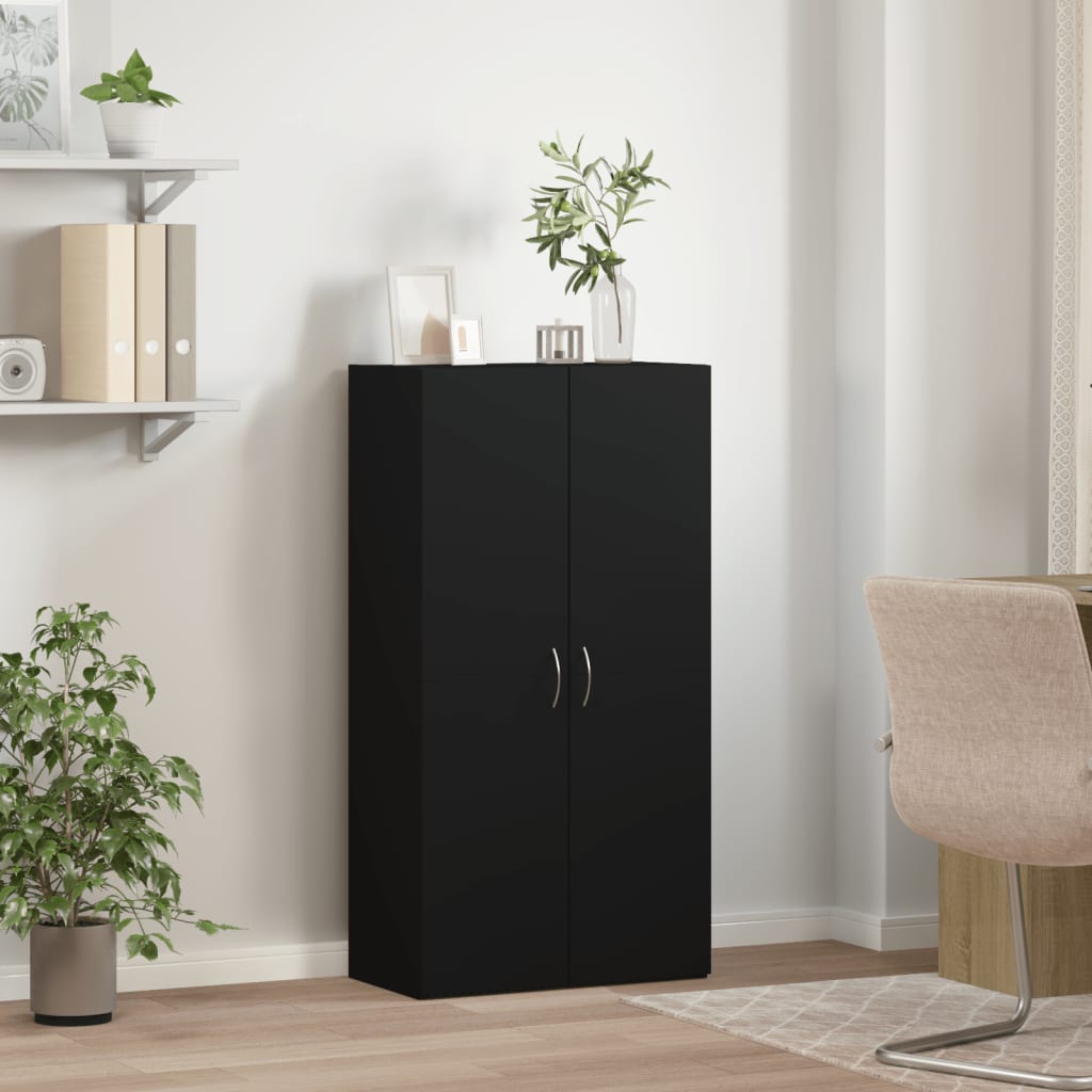 vidaXL Armoire de classement noir 60x32x115 cm bois d'ingénierie