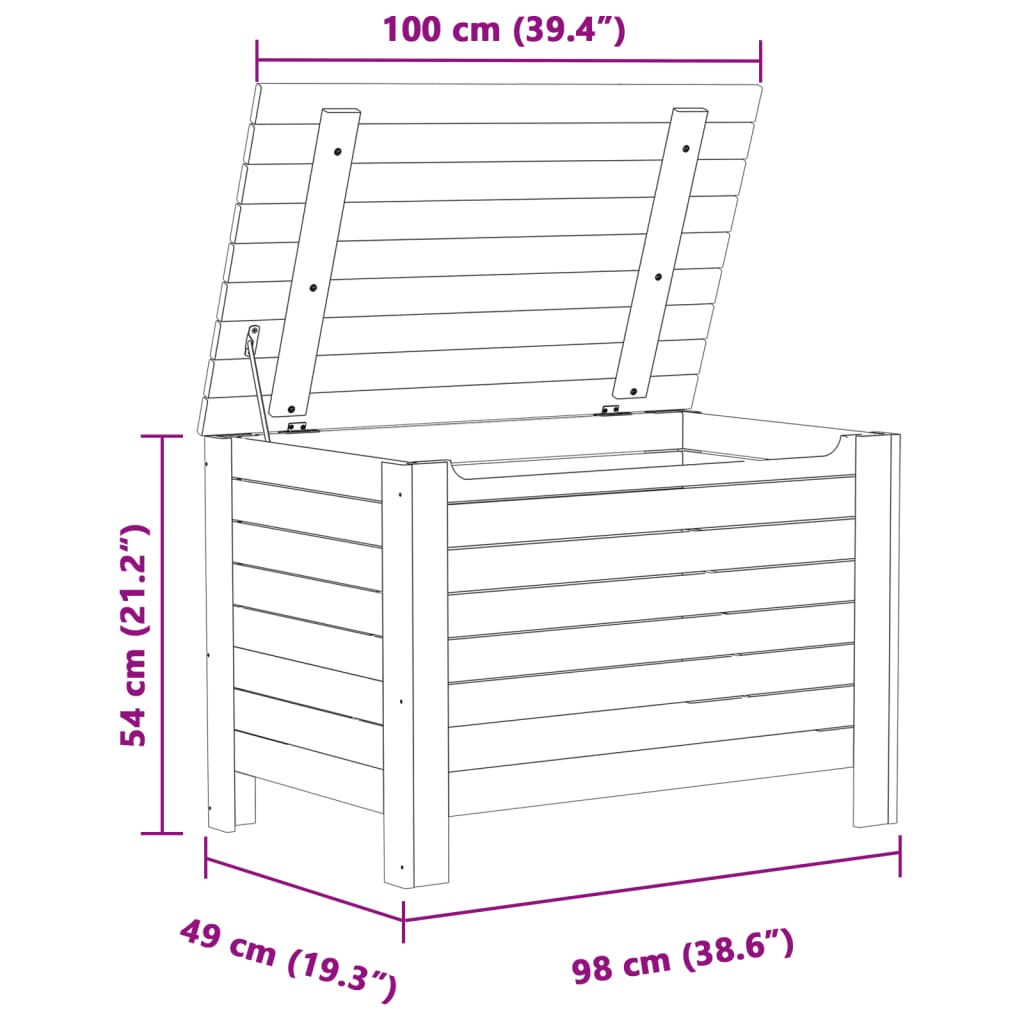 vidaXL Boîte de rangement avec couvercle RANA blanc bois massif de pin