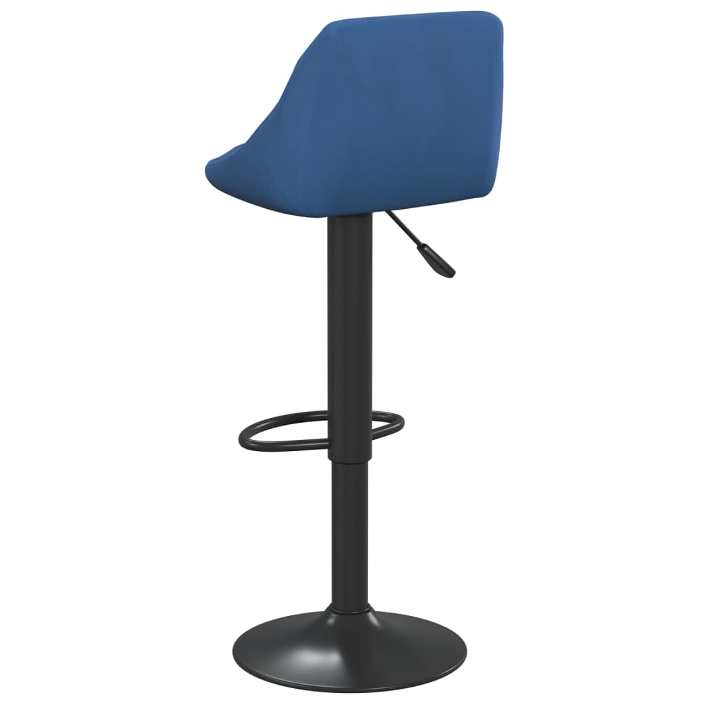 vidaXL Tabourets de bar lot de 2 bleu velours