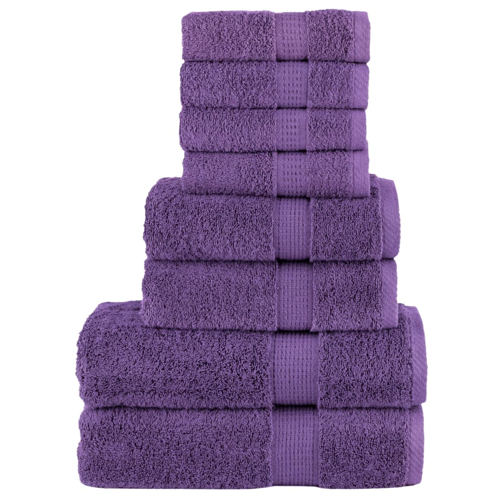 vidaXL Ensemble de serviettes de qualité supérieure SOLUND 8pcs violet