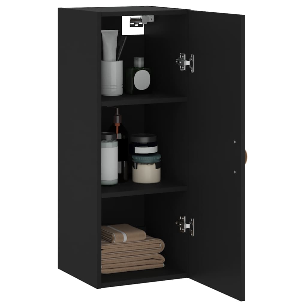 vidaXL Armoire murale noir 34,5x34x90 cm