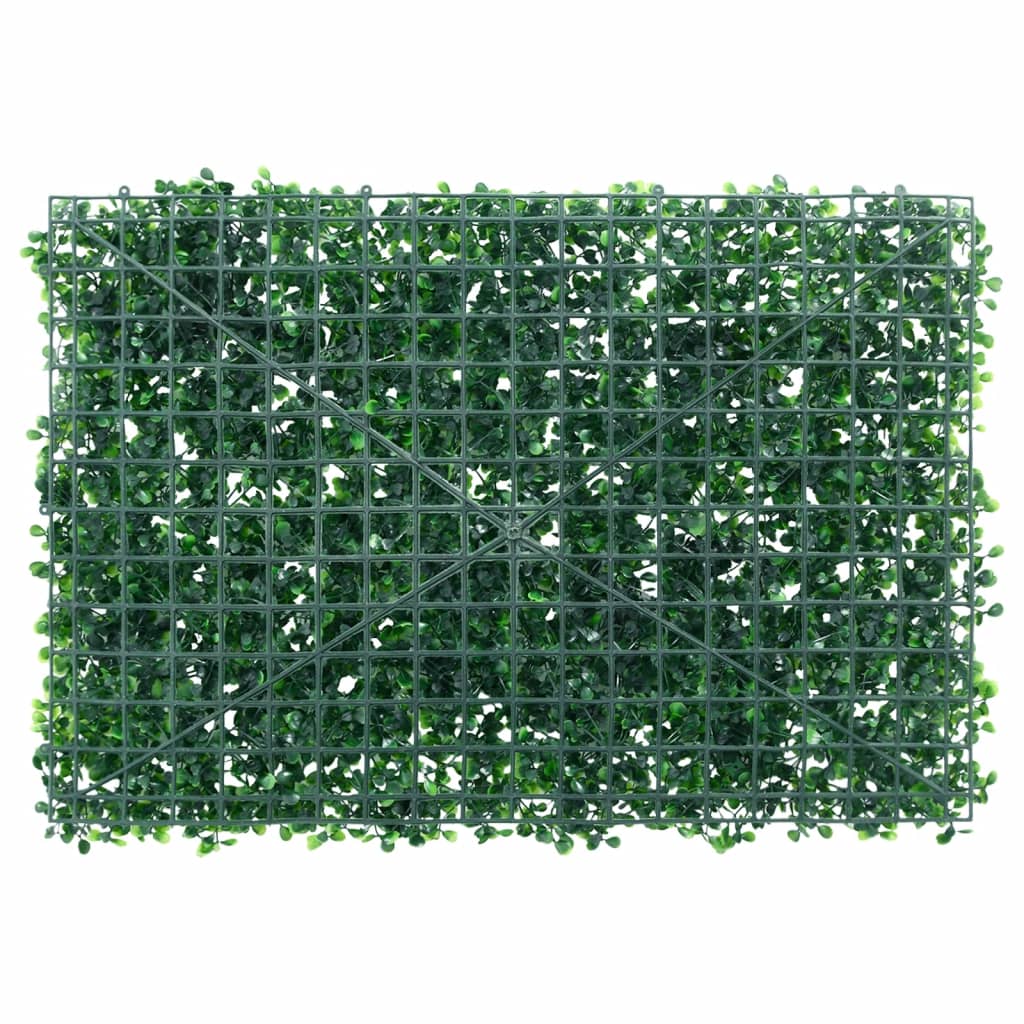  vidaXL Clôture à feuilles d'arbustes artificiels 24 pcs Vert 40x60 cm