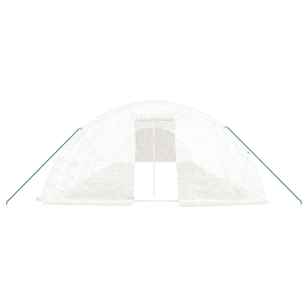 vidaXL Serre avec cadre en acier blanc 70 m² 14x5x2,3 m