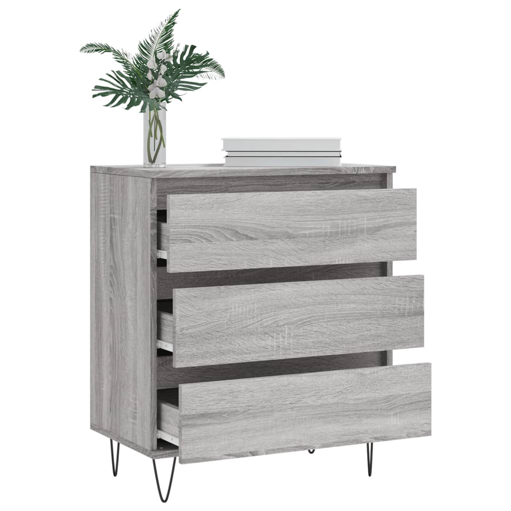 vidaXL Buffet Sonoma gris 60x35x70 cm Bois d'ingénierie