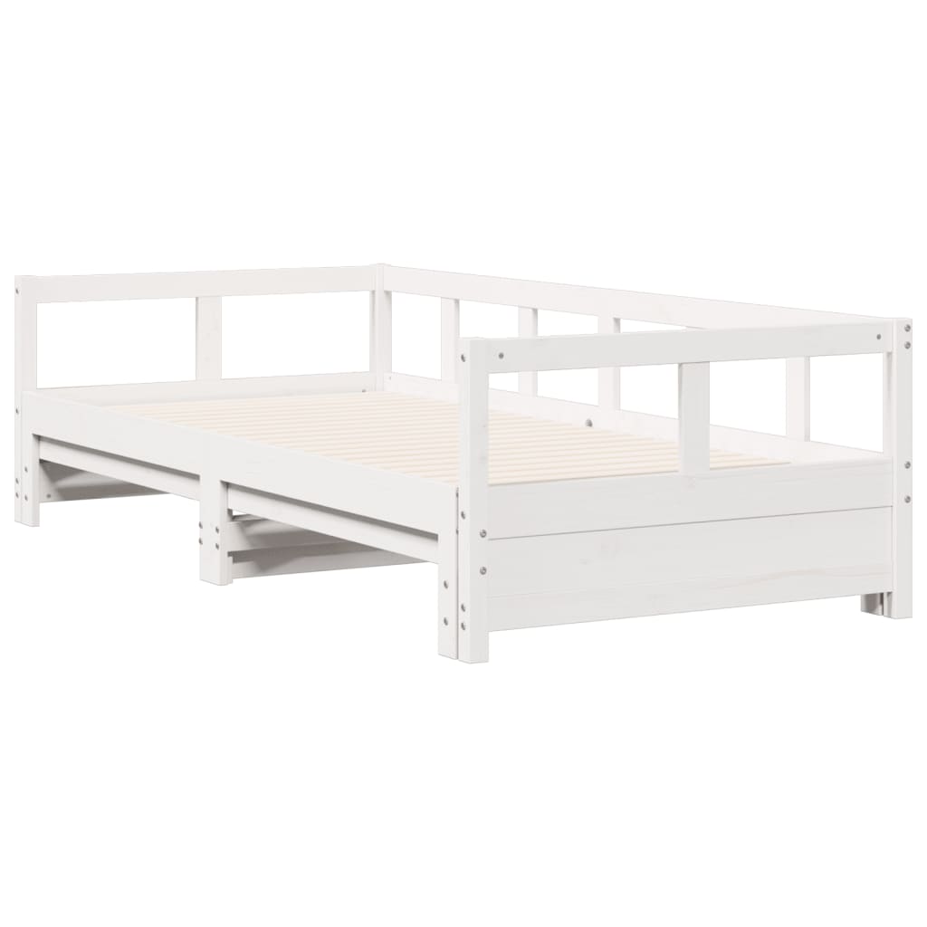 vidaXL Lit de jour sans matelas blanc 80x200 cm bois de pin massif