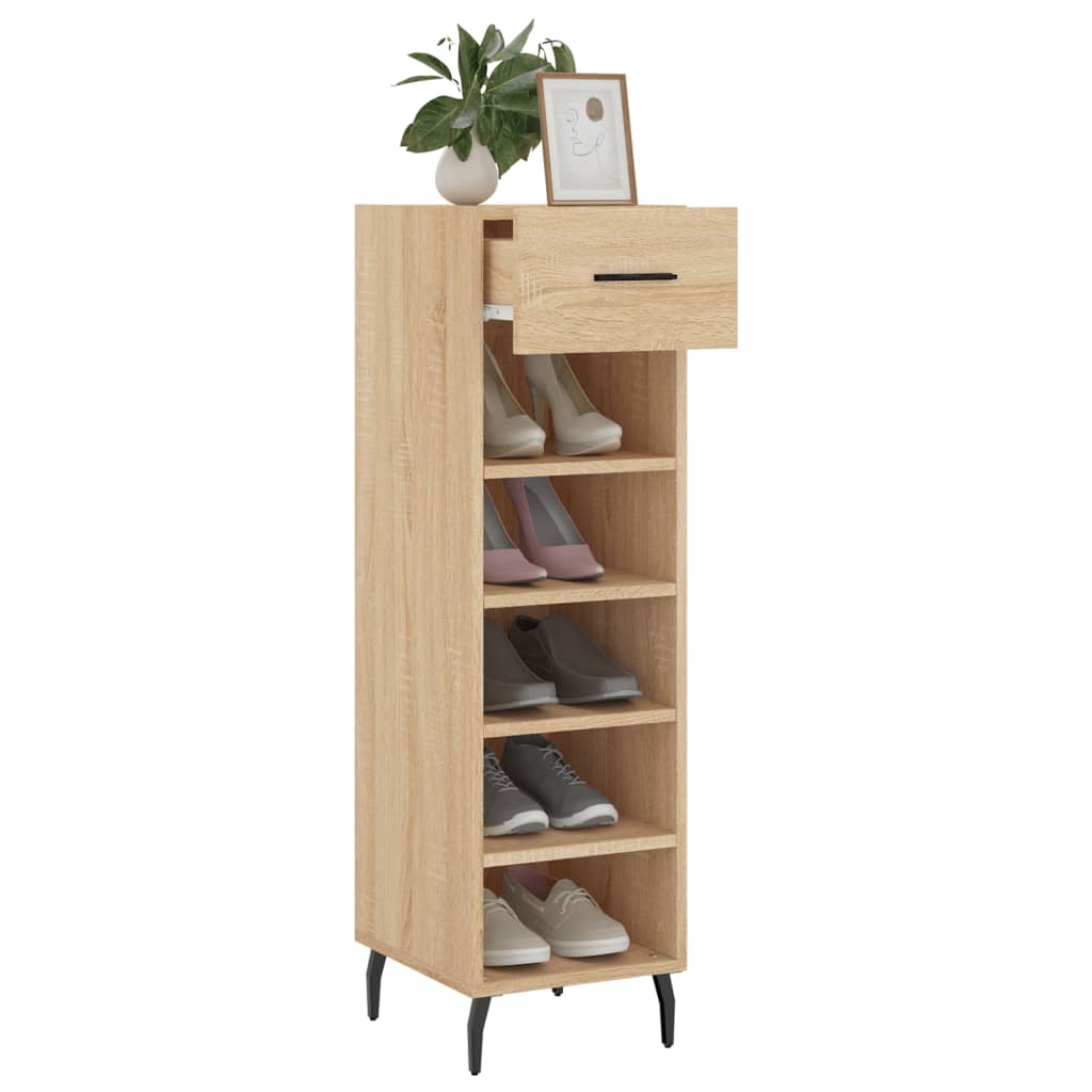 vidaXL Armoire à chaussures chêne sonoma 30x35x105cm bois d'ingénierie