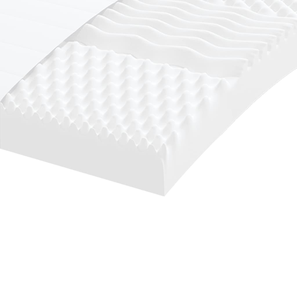 vidaXL Matelas en mousse blanc 90x200 cm 7 zones dureté 20 ILD