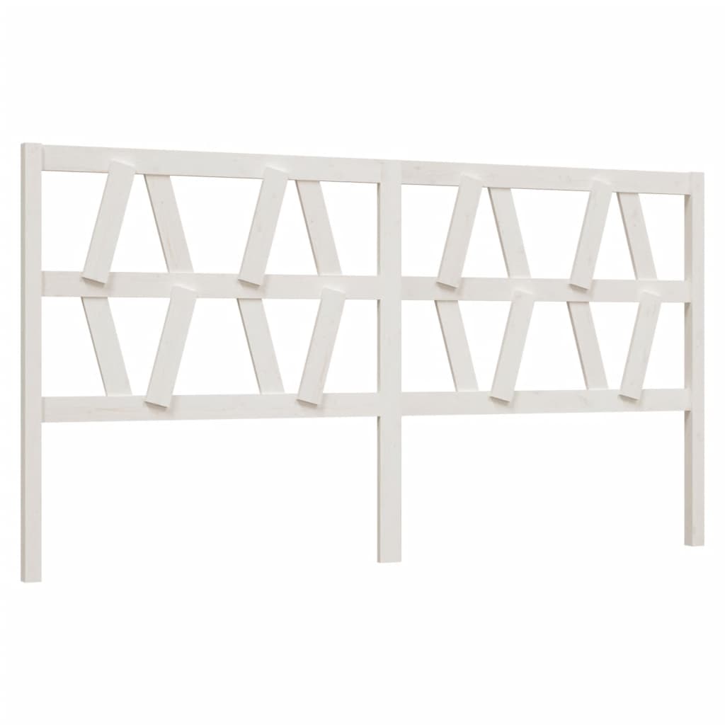 vidaXL Tête de lit Blanc 206x4x100 cm Bois massif de pin