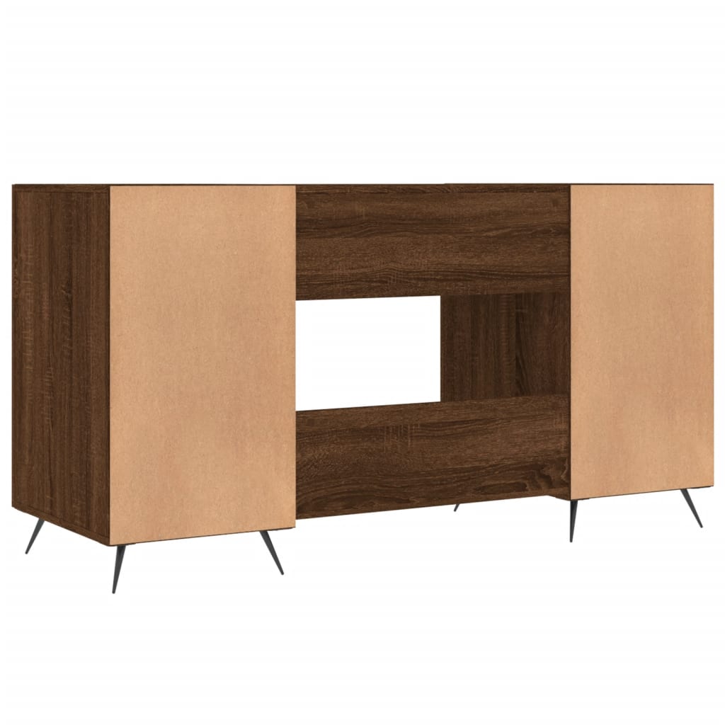 vidaXL Bureau chêne marron 140x50x75 cm bois d'ingénierie