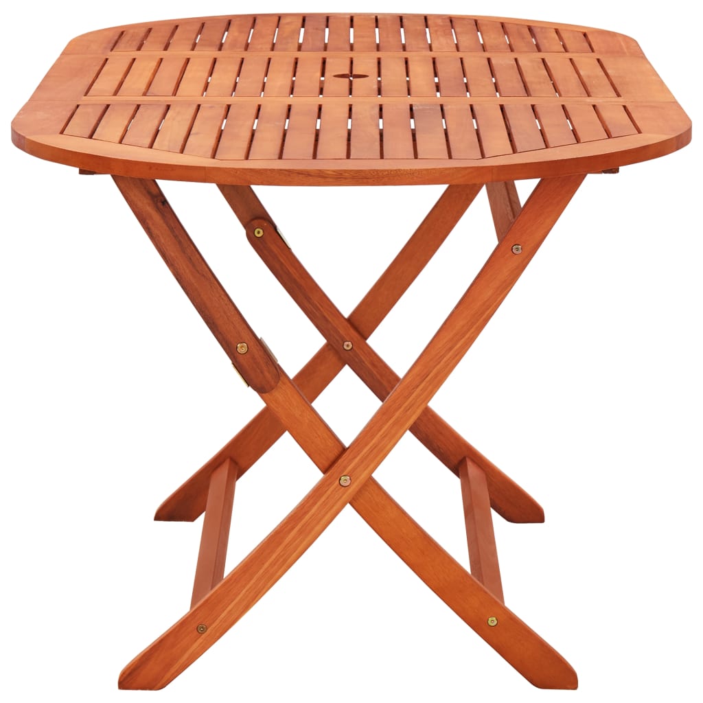 vidaXL Mobilier à dîner d'extérieur pliable 7 pcs Bois d'eucalyptus