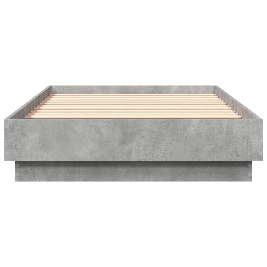 vidaXL Cadre de lit sans matelas gris béton 90x190 cm