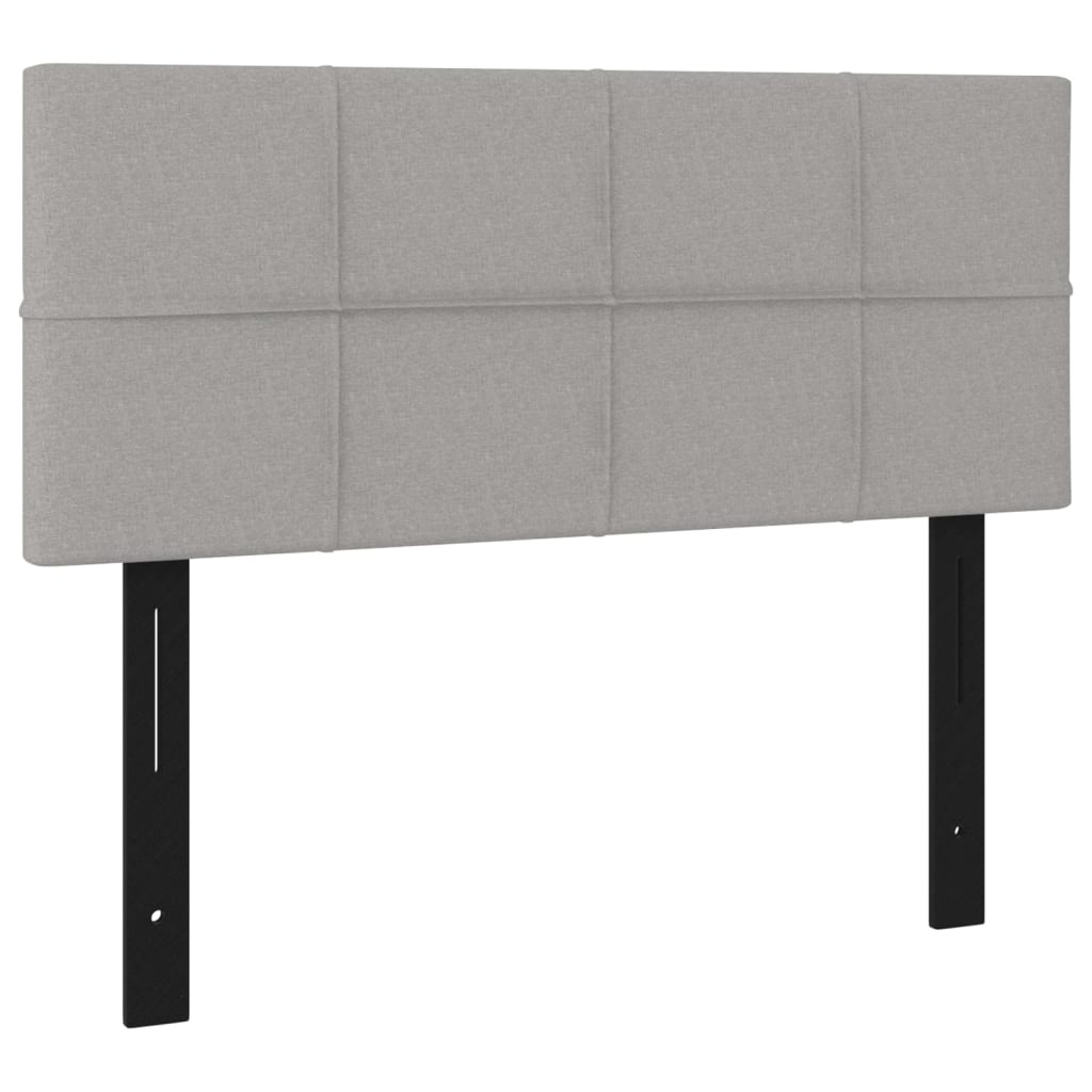 vidaXL Tête de lit gris clair 100x5x78/88 cm tissu