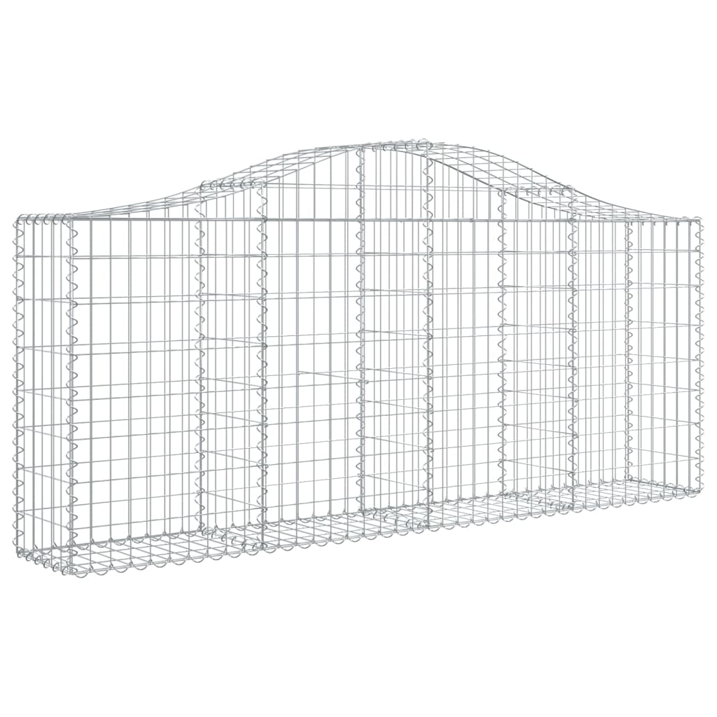 vidaXL Paniers à gabions arqués 11 pcs 200x30x80/100 cm Fer galvanisé