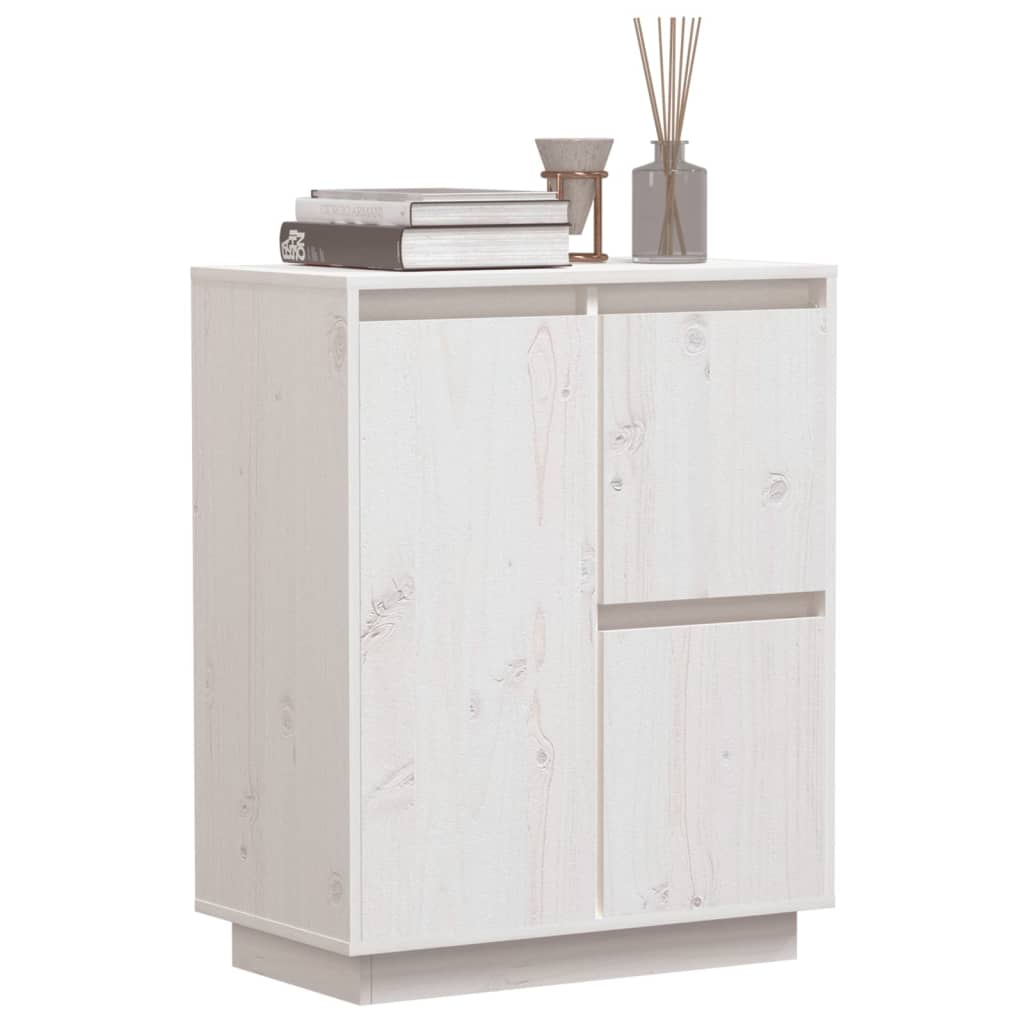 vidaXL Buffet Blanc 60x34x75 cm Bois massif de pin