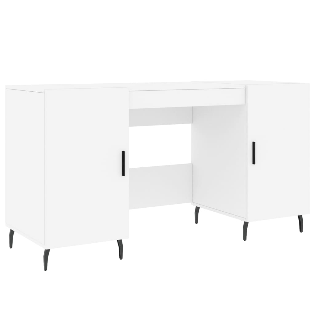 vidaXL Bureau blanc 140x50x75 cm bois d'ingénierie