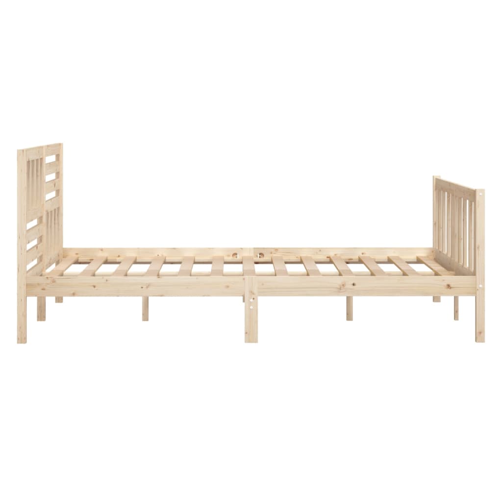 vidaXL Cadre de lit Bois massif 140x190 cm