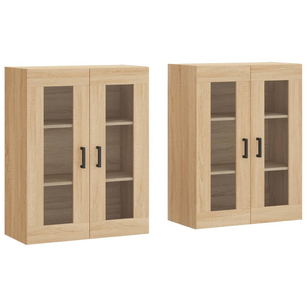 vidaXL Armoires murales 2 pcs chêne sonoma bois d'ingénierie