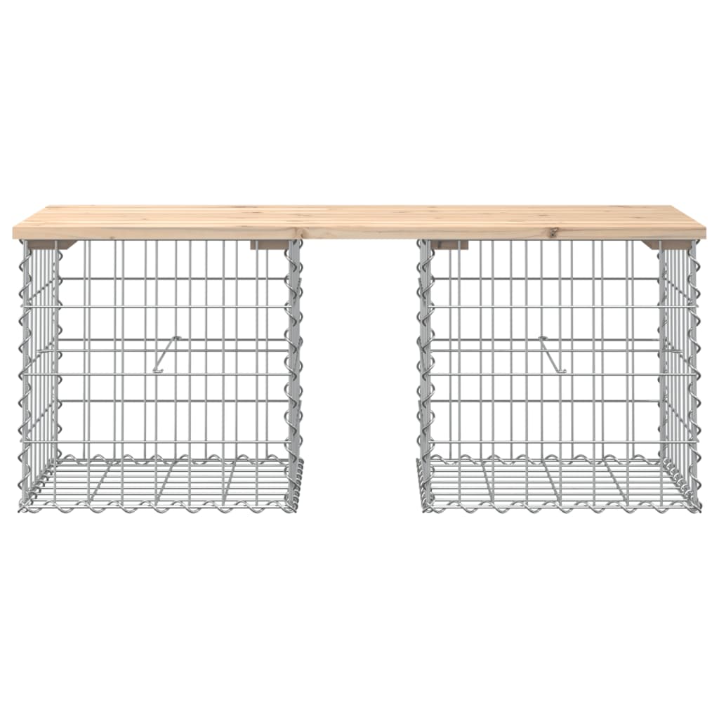 vidaXL Banc de jardin design de gabion 103x44x42 cm bois massif de pin