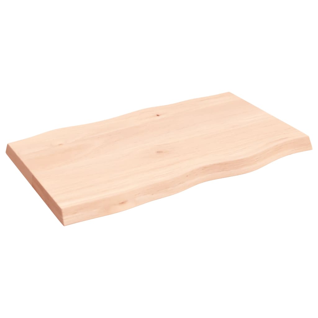 vidaXL Dessus de table bois massif non traité bordure assortie