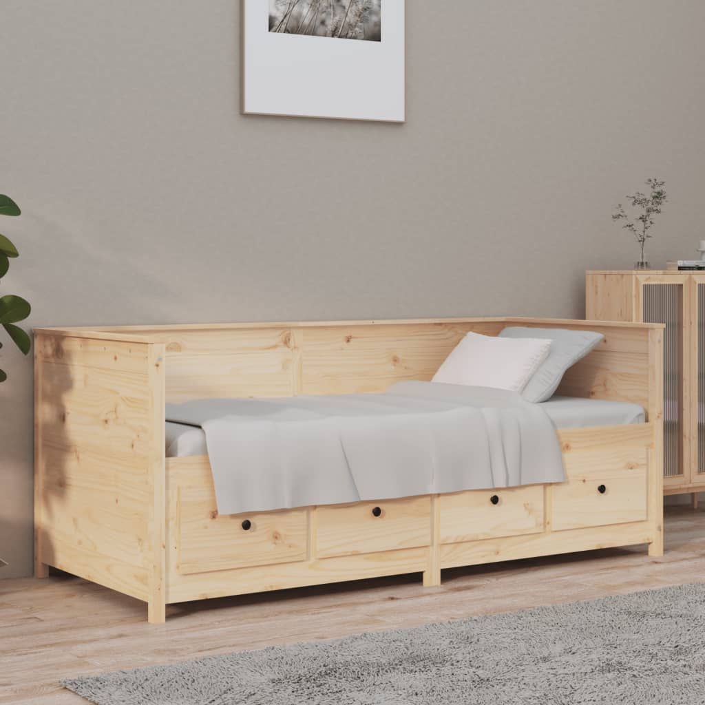 vidaXL Lit de jour sans matelas 75x190 cm bois de pin massif