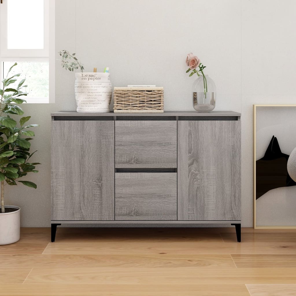 vidaXL Buffet Sonoma gris 104x35x70 cm Bois d'ingénierie