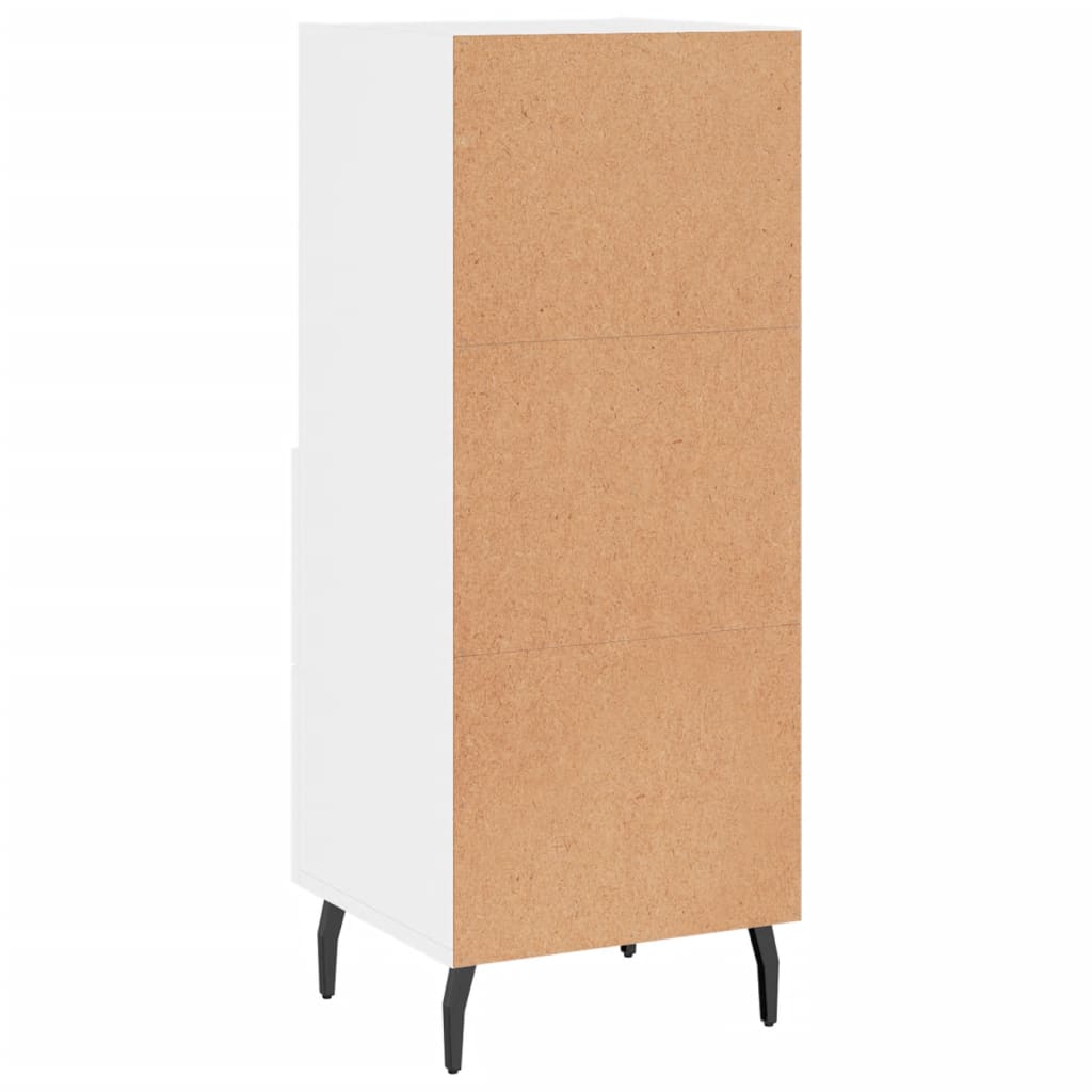 vidaXL Buffet Blanc brillant 34,5x34x90 cm Bois d'ingénierie