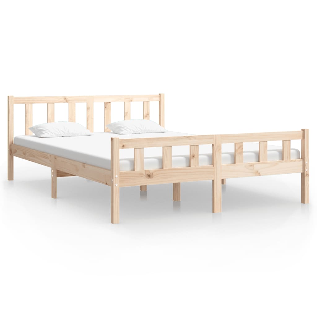 vidaXL Cadre de lit sans matelas bois massif 120x200 cm