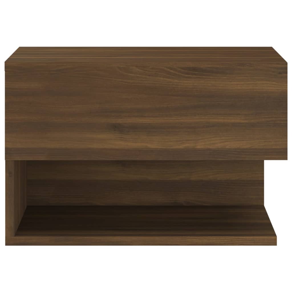 vidaXL Tables de chevet murales 2 pcs Chêne marron