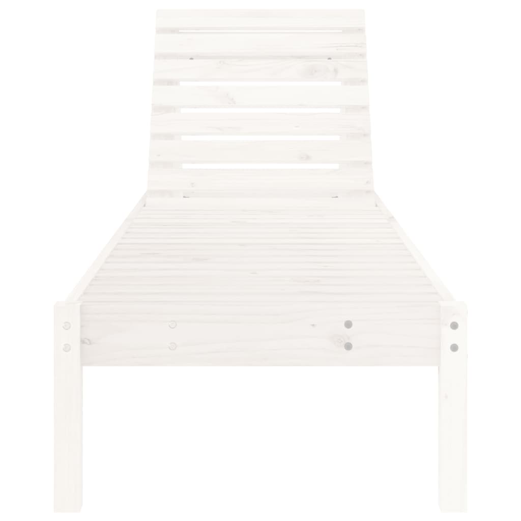 vidaXL Chaise longue blanc 199,5x60x74 cm bois massif de pin