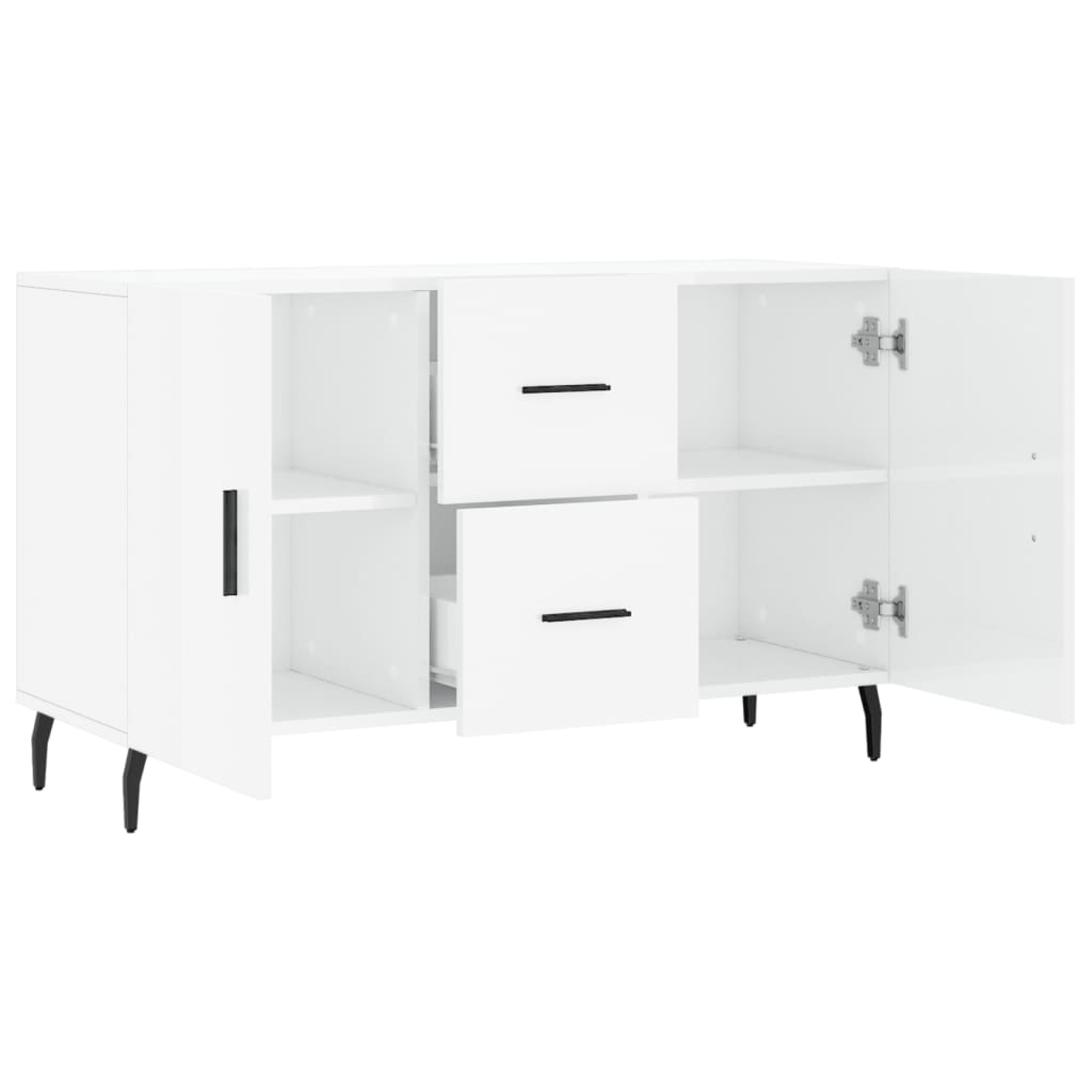 vidaXL Buffet blanc brillant 100x36x60 cm bois d'ingénierie