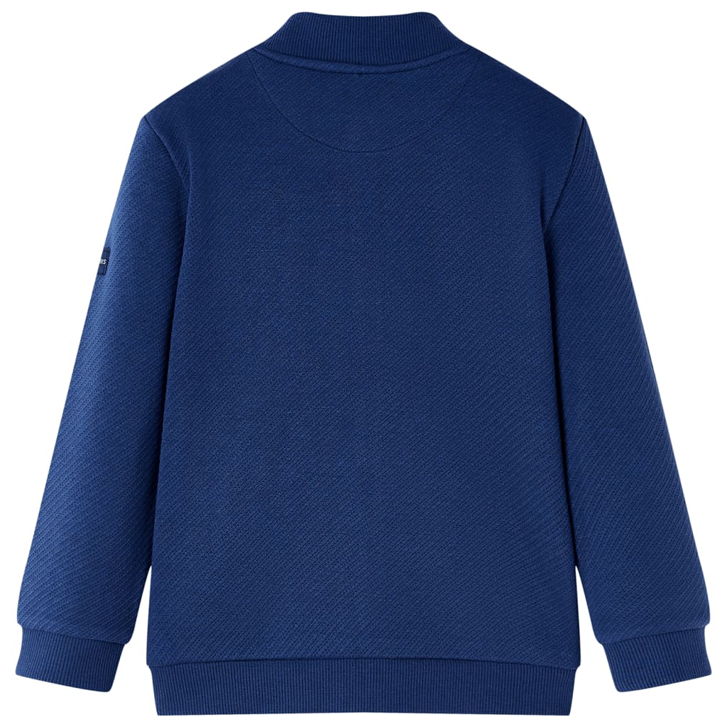 Sweatshirt pour enfants avec fermeture éclair bleu marine 92