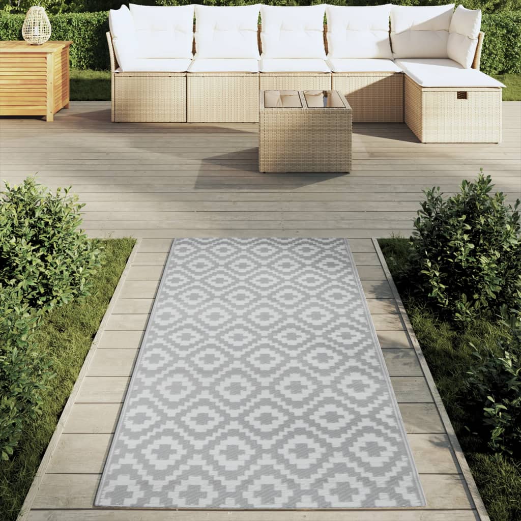 vidaXL Tapis d'extérieur Gris 80x150 cm PP