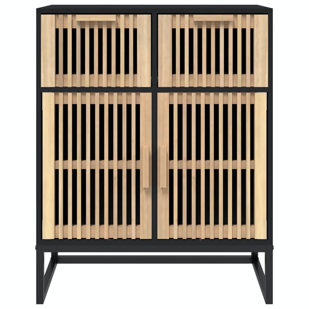 vidaXL Buffet noir 60x30x75 cm bois d'ingénierie