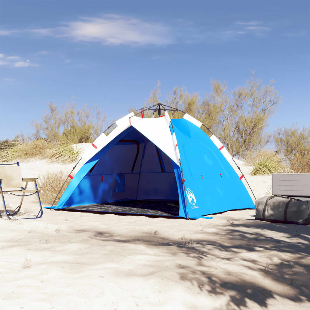 vidaXL Tente de plage 3 personnes libération rapide imperméable