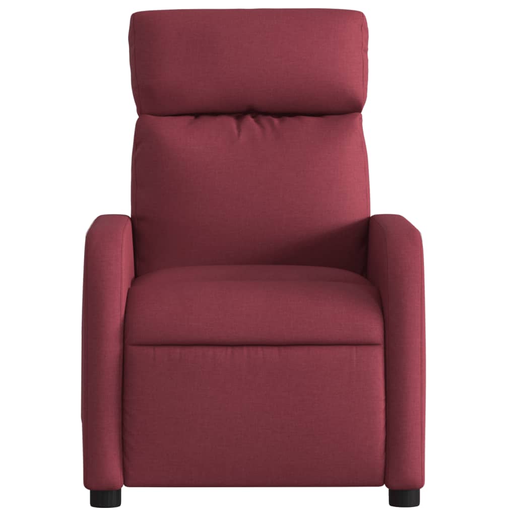 vidaXL Fauteuil de massage inclinable Rouge bordeaux Tissu