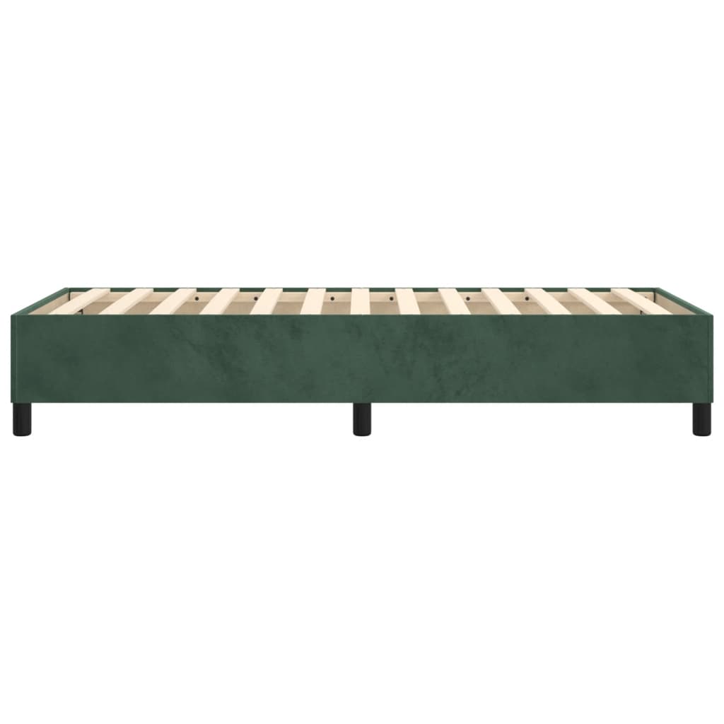 vidaXL Cadre de lit Vert foncé 80x200 cm Velours