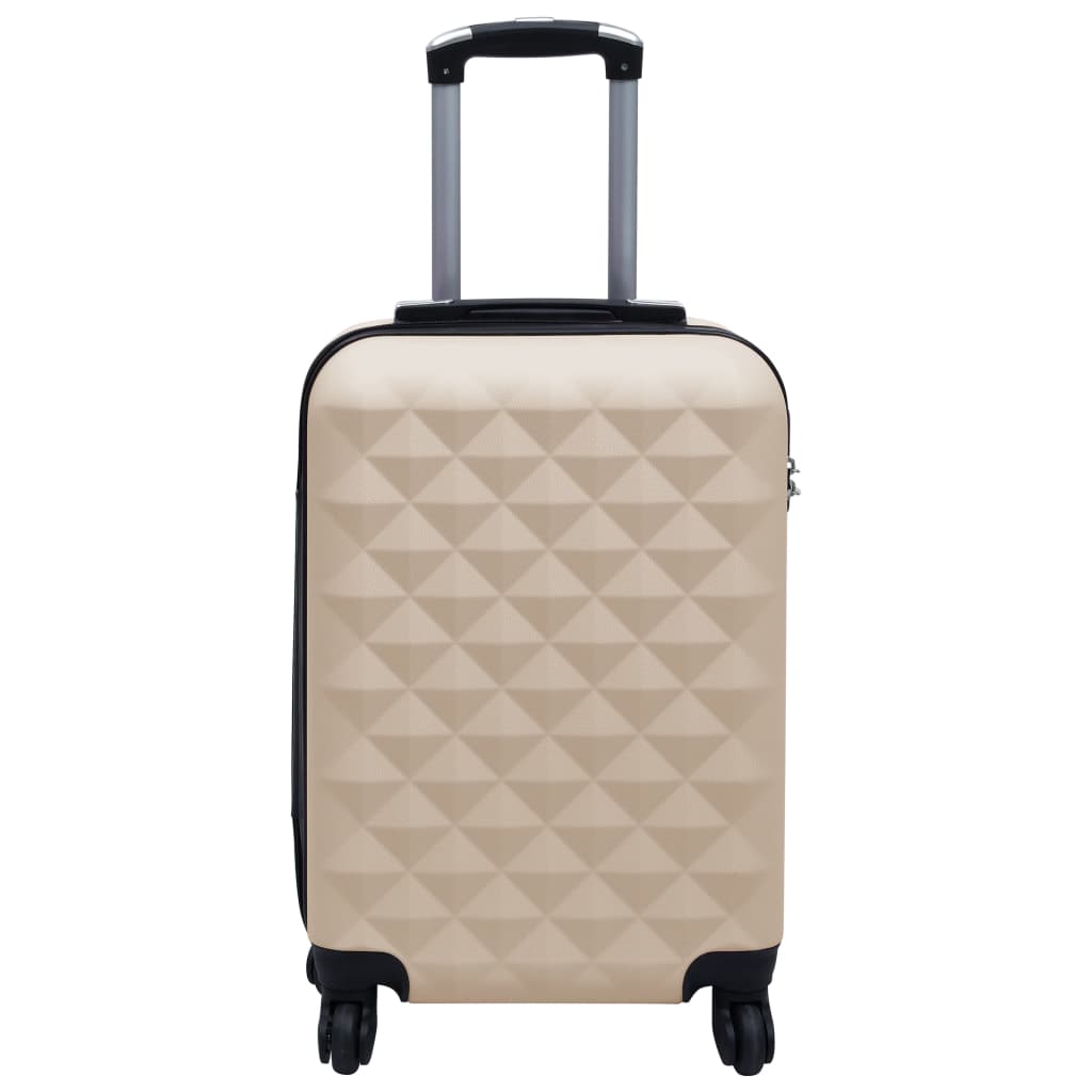 vidaXL Valise rigide Doré ABS