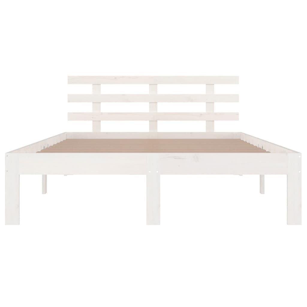 vidaXL Cadre de lit sans matelas blanc bois massif 160x200 cm