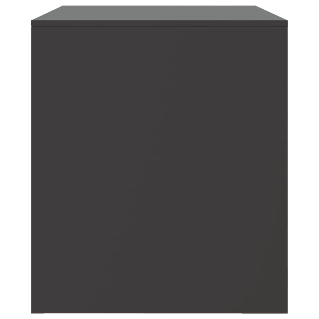 vidaXL Meuble TV noir 67x39x44 cm acier