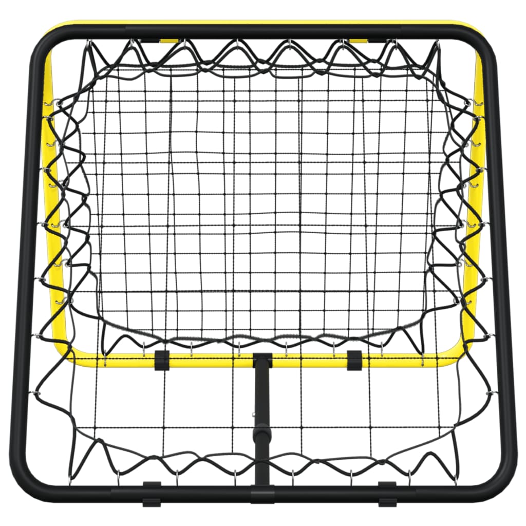 vidaXL Filet de rebond de football double face réglable jaune et noir