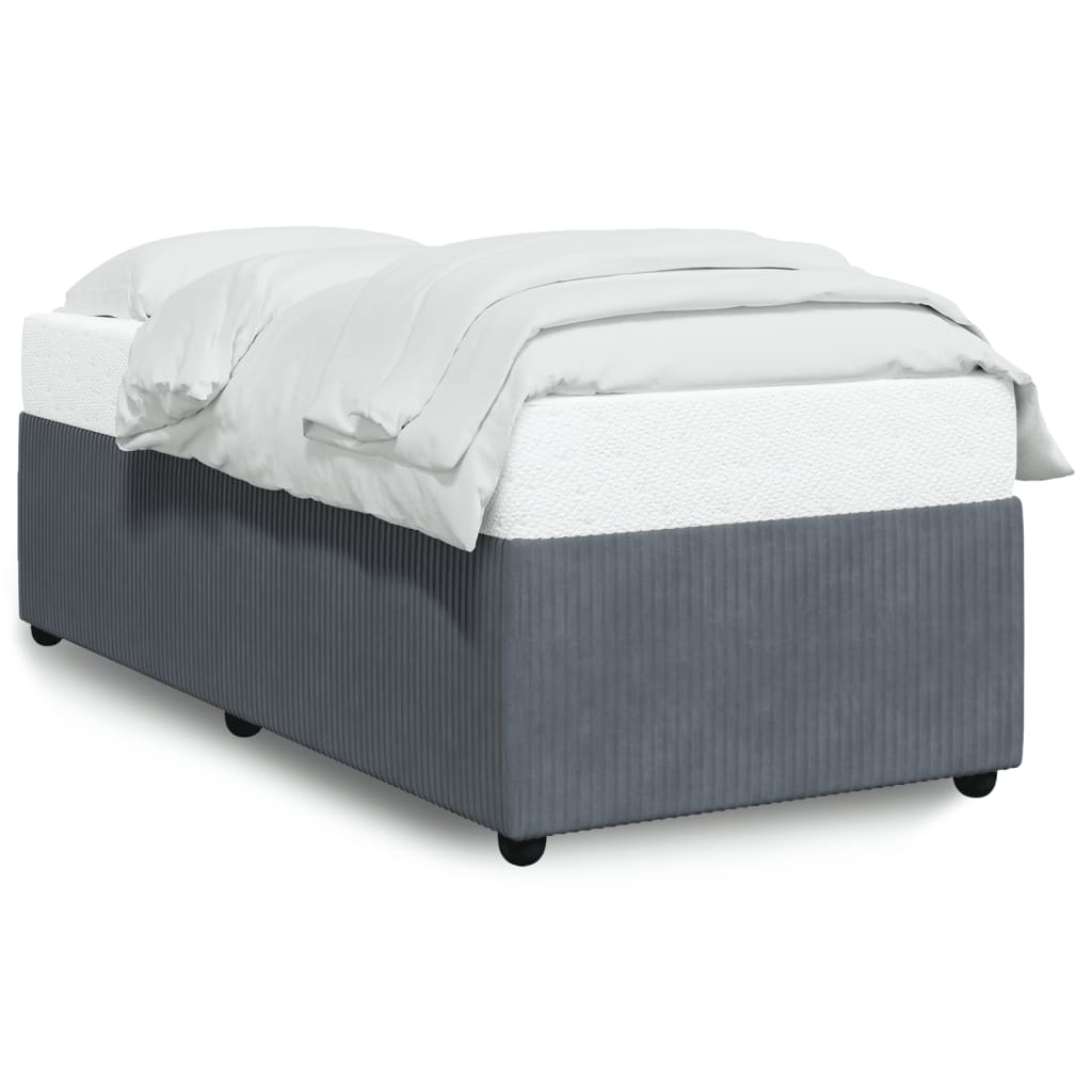 vidaXL Cadre de lit sans matelas gris foncé 80x200 cm velours