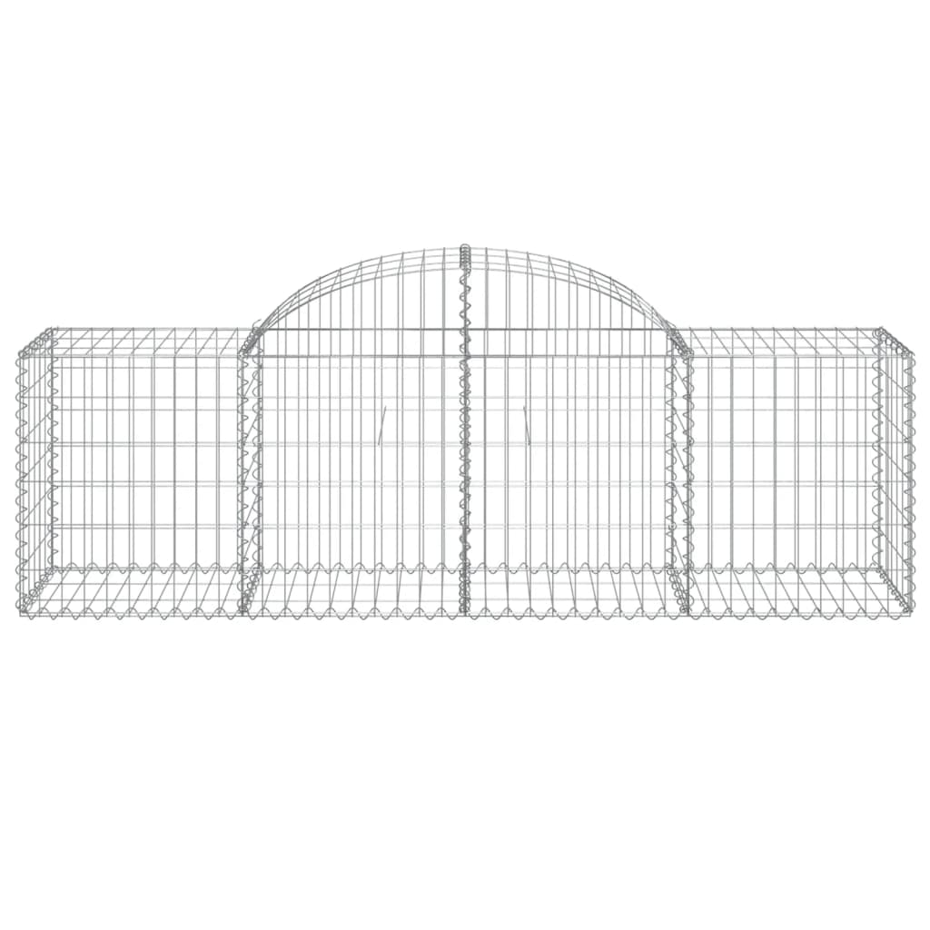 vidaXL Paniers à gabions arqués 10 pcs 200x50x60/80 cm Fer galvanisé