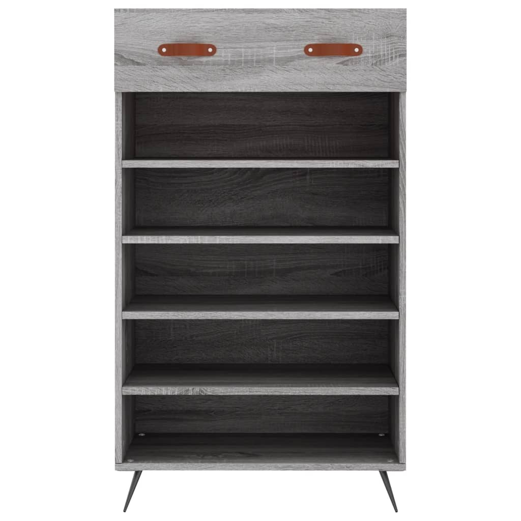 vidaXL Armoire à chaussures sonoma gris 60x35x105 cm bois d'ingénierie